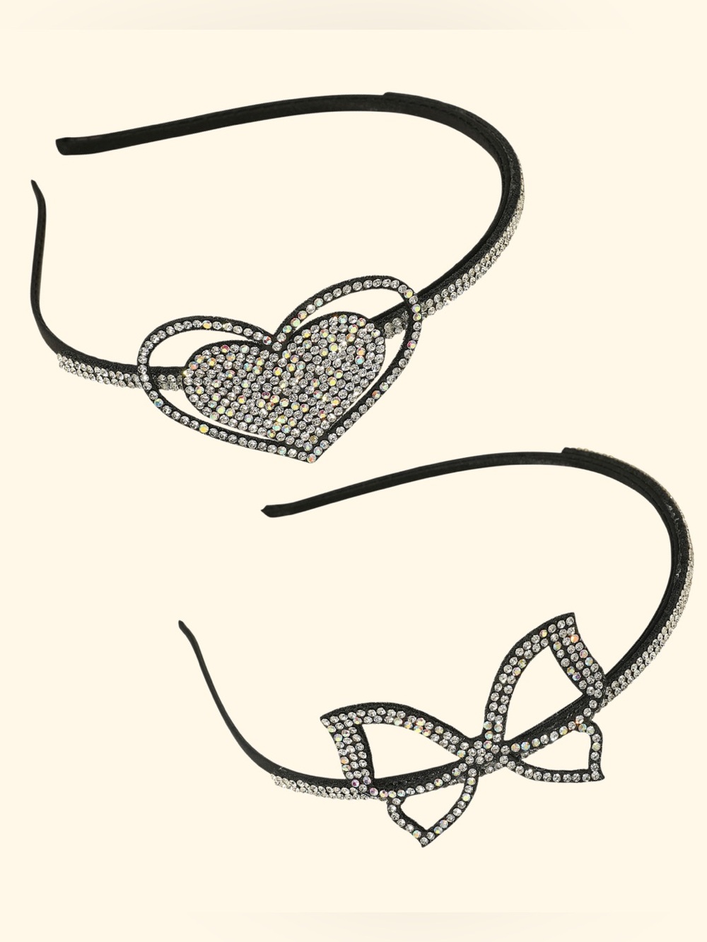 2 Bling Studded Headbands - Set of 2